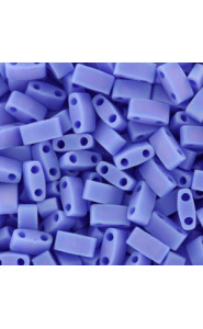 Miyuki half tila 5x2.4mm beads - Matted opaque periwinkle ab HTL-417L/FR